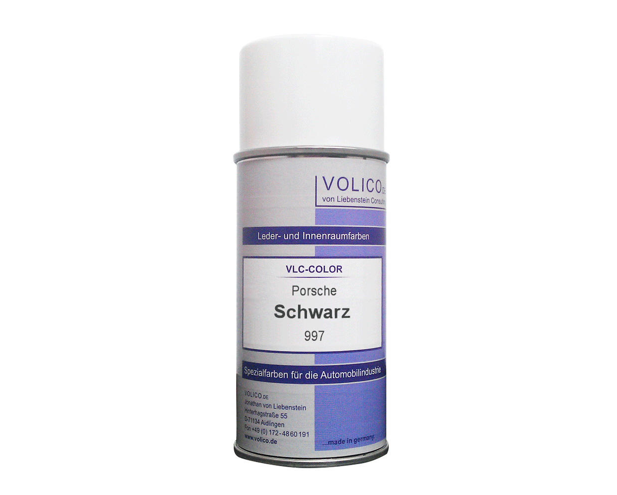 VLC-COLOR Leder- & Innenraumfarbe (150 ml) Porsche Schwarz (997)